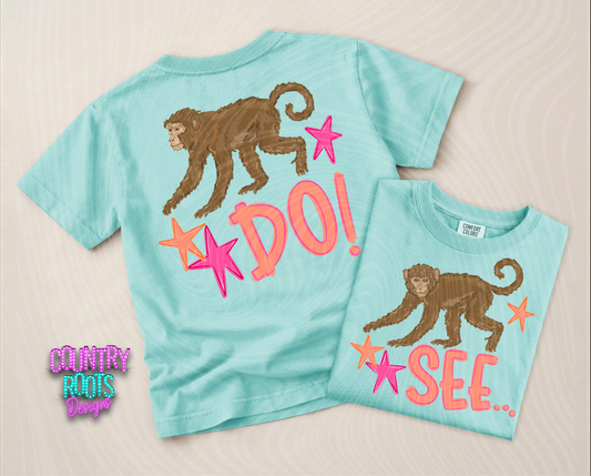 Monkey See/Monkey Do-Girls- Comfort Colors (Kids)