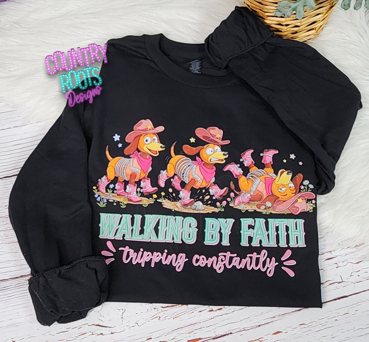 Walking By Faith Funny Dog