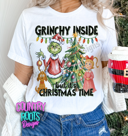 Grinchy Inside But It's Christmas Tee