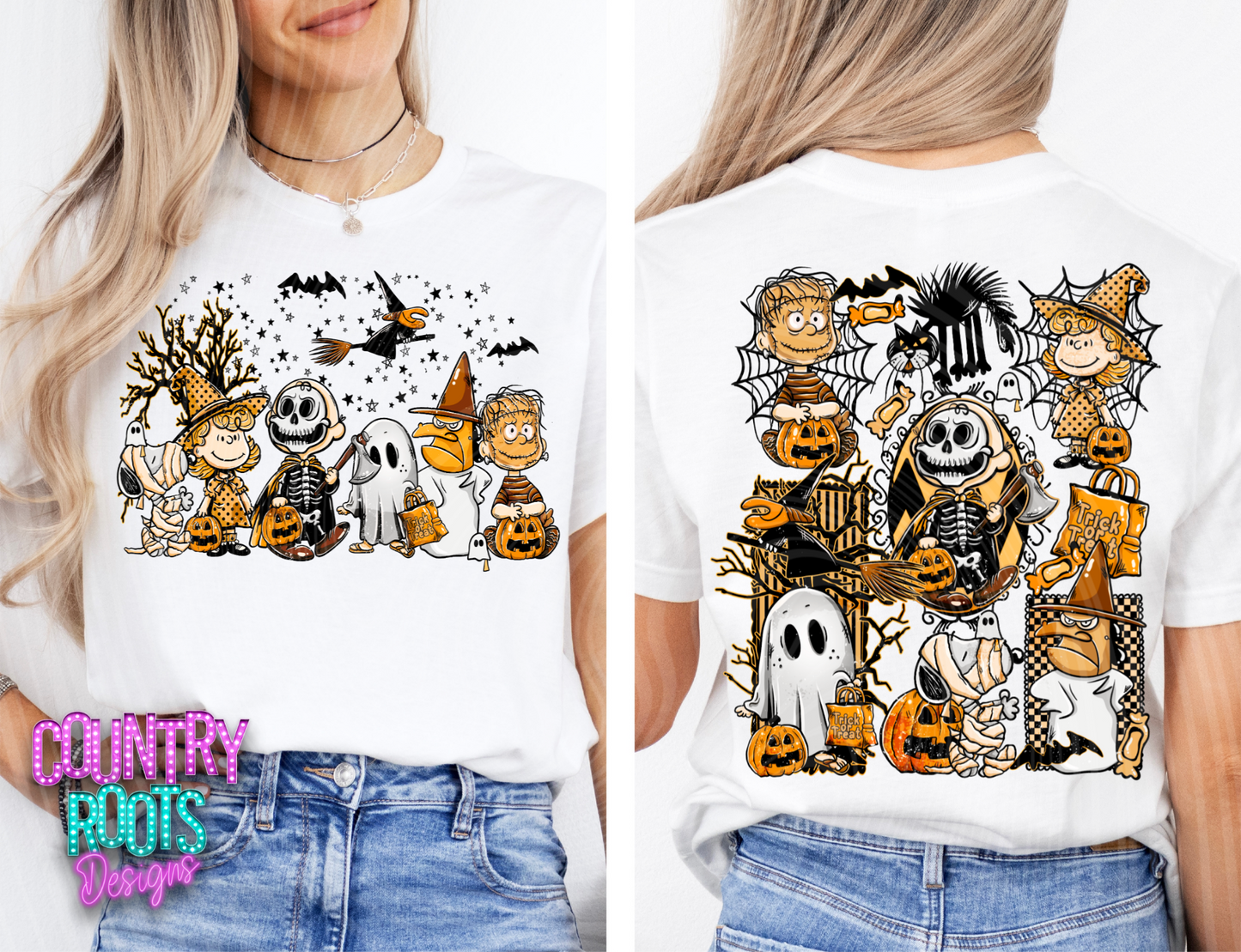 Charlie B_Halloween/Orange Tee- Front & Back
