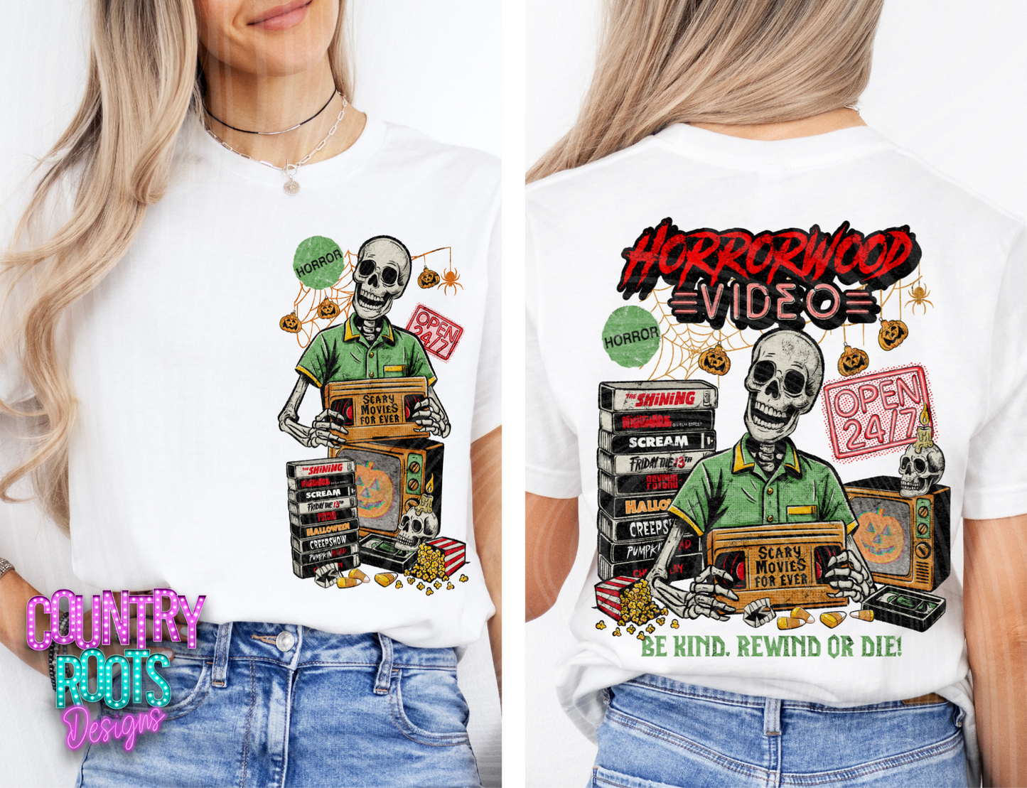 Horrorwood Tee- Front & Back
