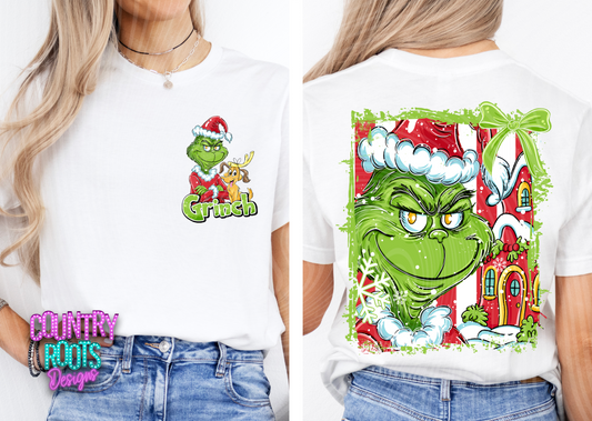 Christmas Grinch_ Selfie Tee -Front & Back