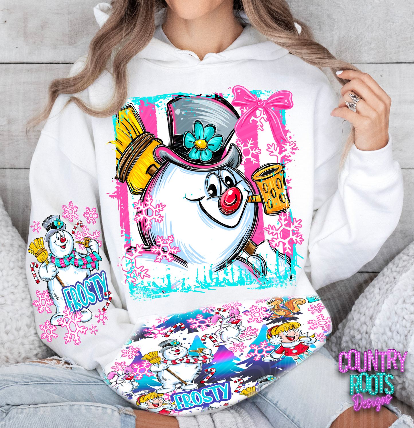 Christmas Snowman_ Selfie Hoodie