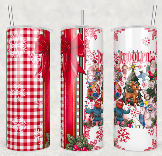 Rudolph Reindeer 2 20oz Skinny Tumbler
