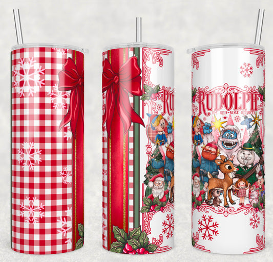 Rudolph Reindeer 1 20oz Skinny Tumbler
