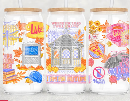 16oz. Glass Can Cup- Pick Your Design