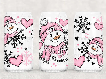16oz. Glass Can Cup- Pick Your Design