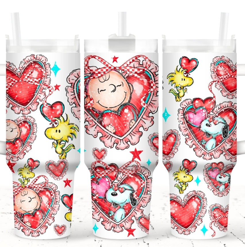 Charlie_Heart 12oz Grippy Tumbler