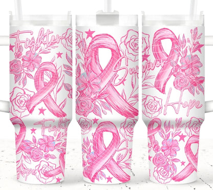 Breast Cancer 20oz Grippy Tumbler