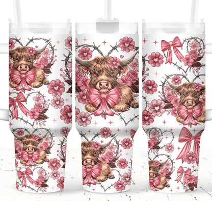 Highland Cow 12oz. Grippy Tumbler