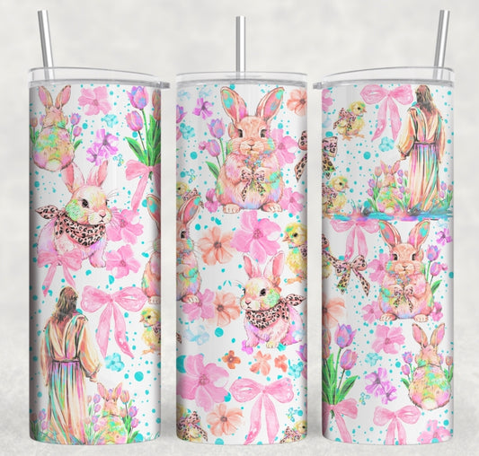 Jesus_ Bunny 20oz Skinny Tumbler