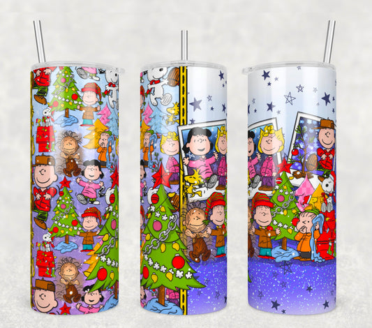 C_Brown Christmas 20oz Skinny Tumbler
