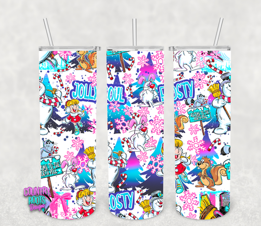 Christmas Snowman 20oz Skinny Tumbler