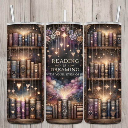 Reading Is Dreaming 20oz Skinny Tumbler