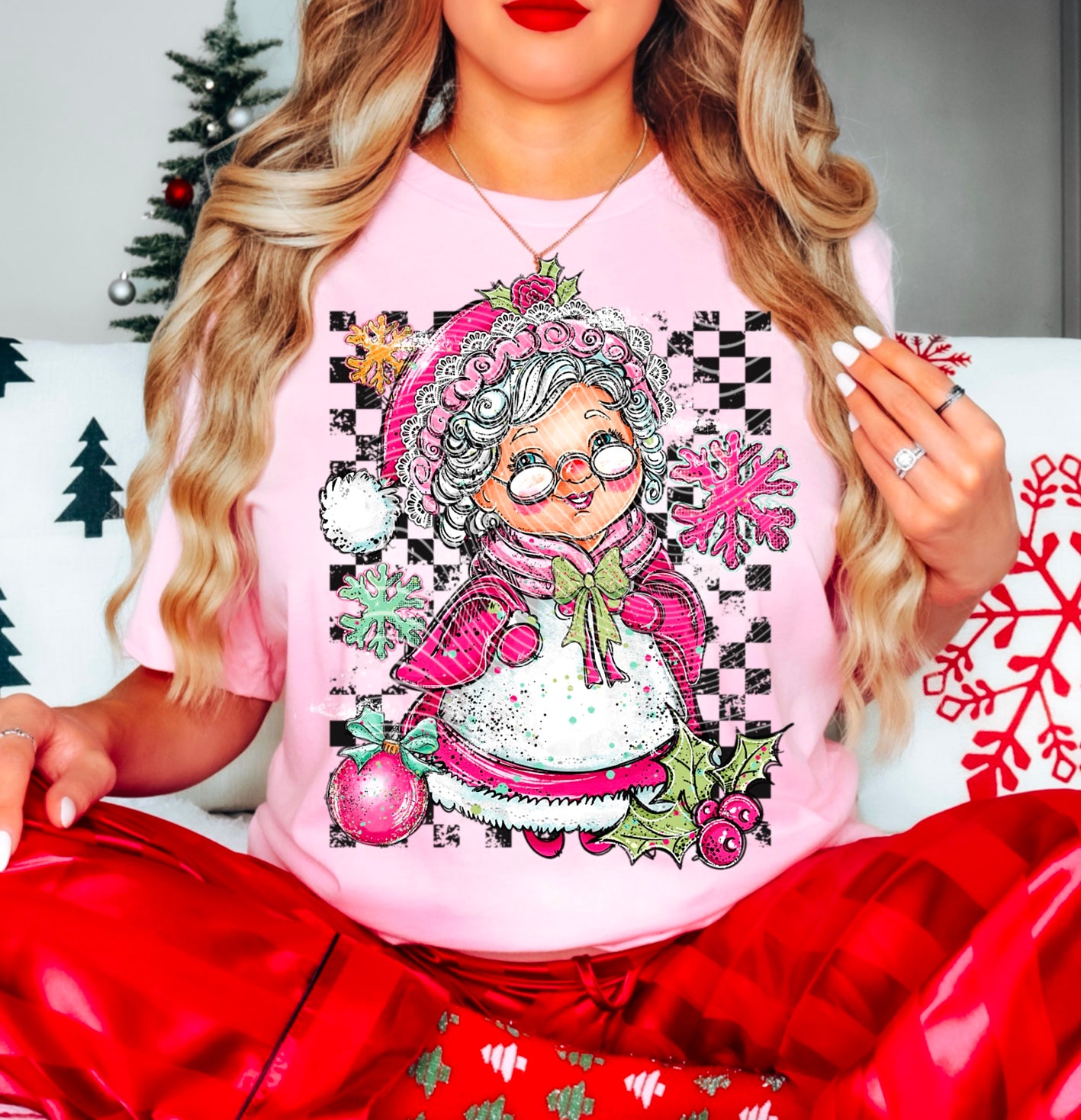 Doodle Mrs Claus Tee