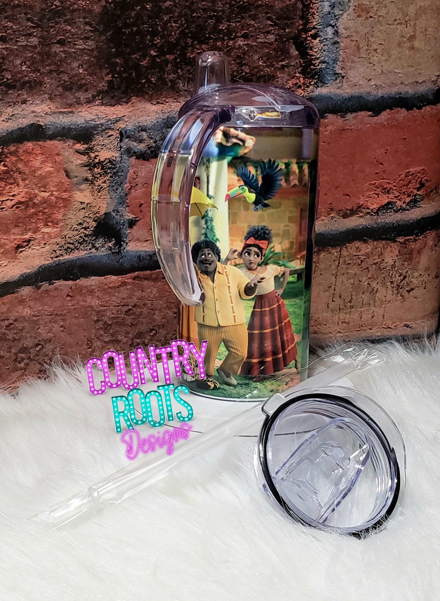 Cartoon 12oz. Sippy Cup Tumbler