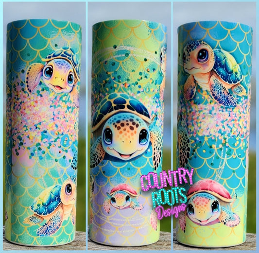 Sea Turtles 20oz Skinny Tumbler